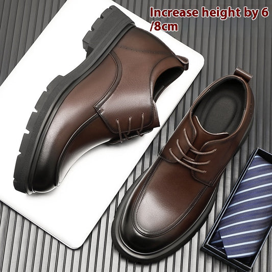 Scarpe Uomo Business con Rialzo Interno – Pelle Vera, Eleganti e Traspiranti