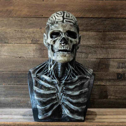 💀 Maschera Teschio Horror in Lattice con Cervello a Vista – Halloween & Cosplay