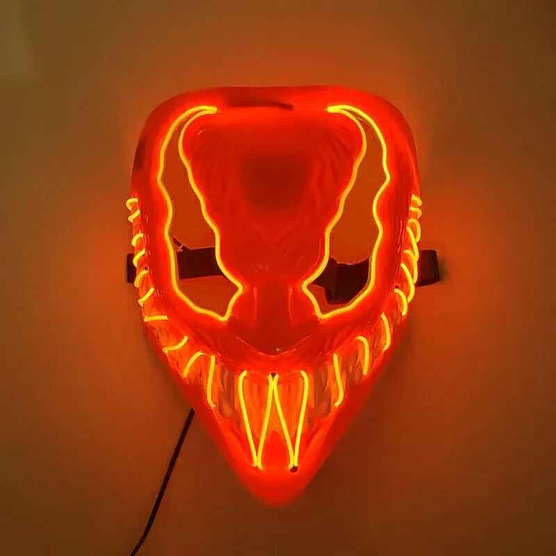 Horror Halloween GlowMasks Led luminoso Scream Venom Mask