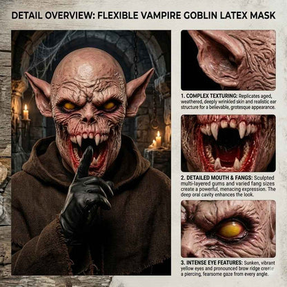 👹 Maschera Demone Ghoul Vampiro in Lattice – Halloween & Cosplay