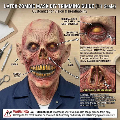 🧛Terrificante Maschera Mostro Horror Realistica in Lattice