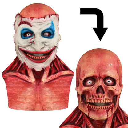 Maschera di Halloween  Joker o Ghost Rider doppia maschera in lattice