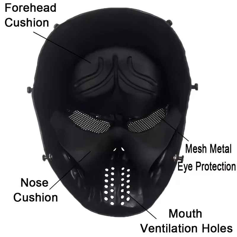 ⚔️ Maschera da Guerriero Teschio in Metallo – Cosplay, Feste Horror