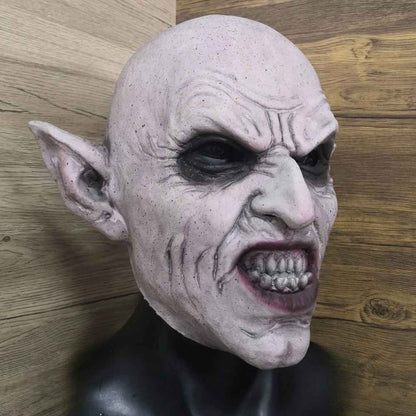 🧛‍♂️ Maschera Nosferatu Vampiro Grigio in Lattice – Halloween,Horror Party