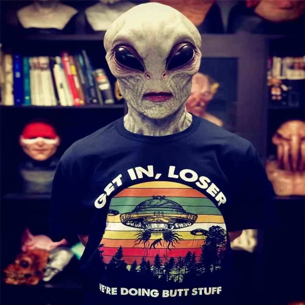 👽 MASCHERA ALIENO UFO TESCHIO HALLOWEEN COSPLAY IN SILICA GEL