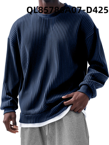 Men's Loose Trendy Long Sleeve Round Neck Top
