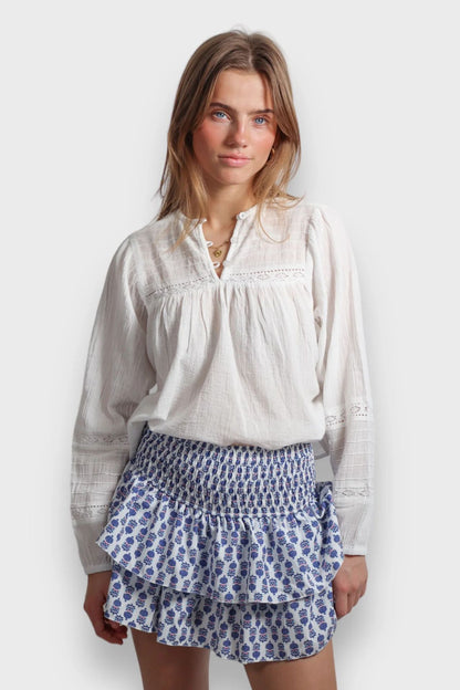 New Skirt Casual Smocking Cake Stripe Printing
