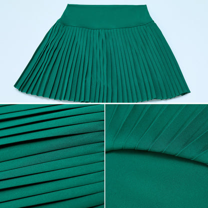 High Waist Pleated Sports Short Skirt Women's Outdoor Fitness Fake Two-piece Tennis Culottes