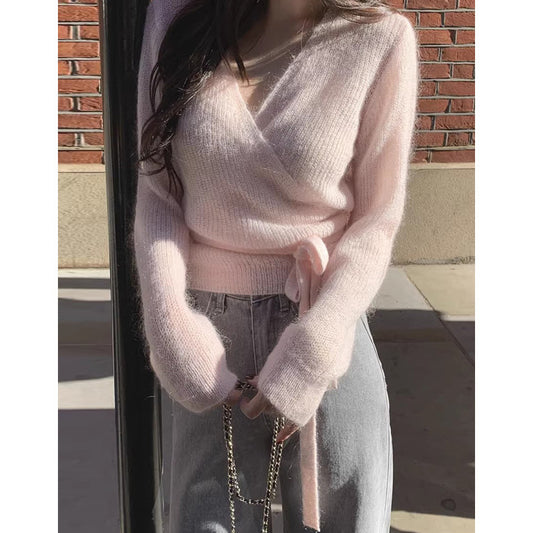Maglione Donna Stile Francese Elegante Manica Lunga