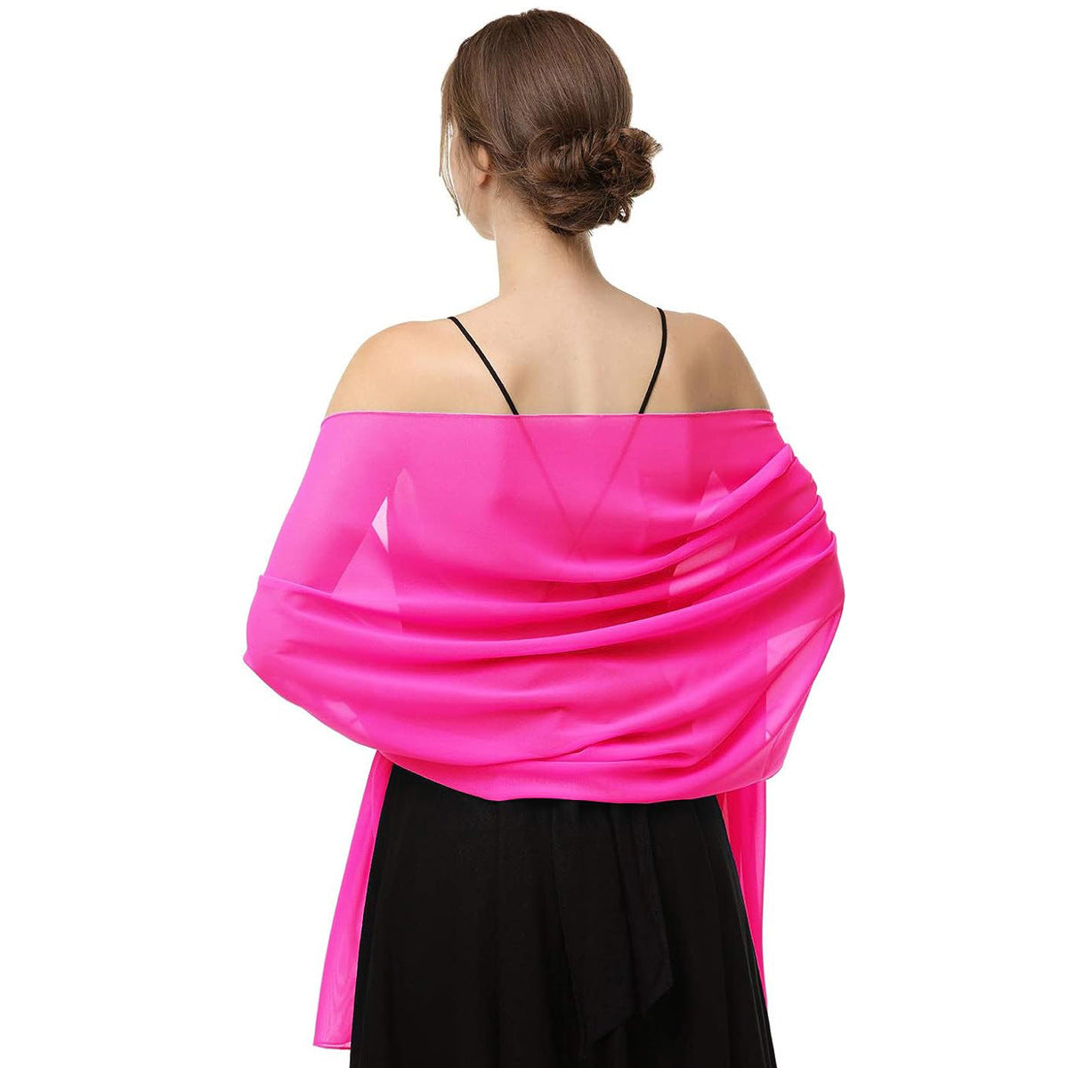 Long Thin Chiffon Shawl Scarf Dual-use