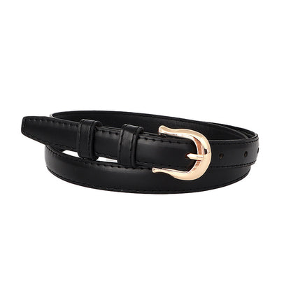 Suit Fashion Thin Belt Women's Black Jeans Strap