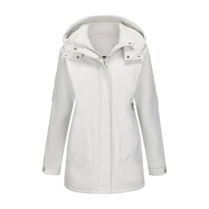 Autumn And Winter Mountaineering Women's Casual Shell Jacket Parka