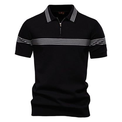 Fashion Striped Men's Business Short-sleeved Shirt