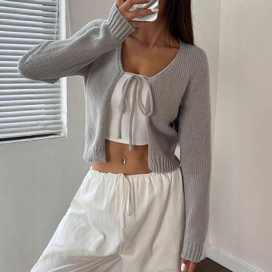 Female Retro Gentle Style Simple Knitwear