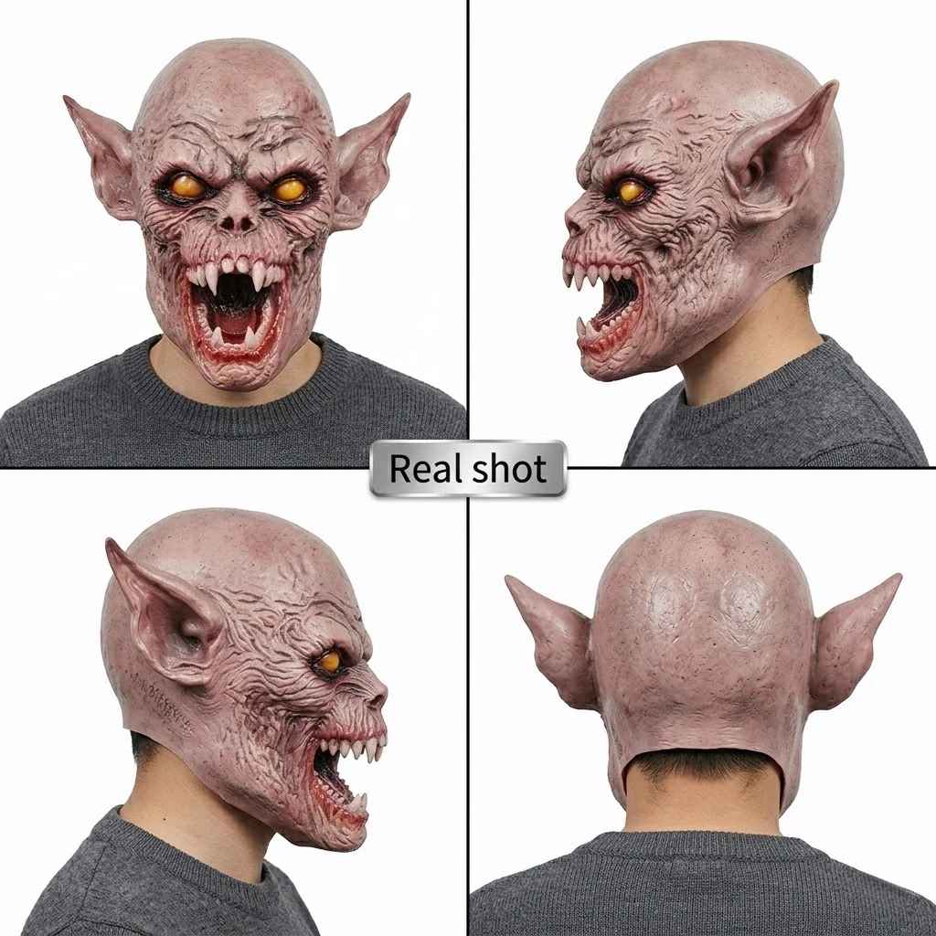👹 Maschera Demone Ghoul Vampiro in Lattice – Halloween & Cosplay
