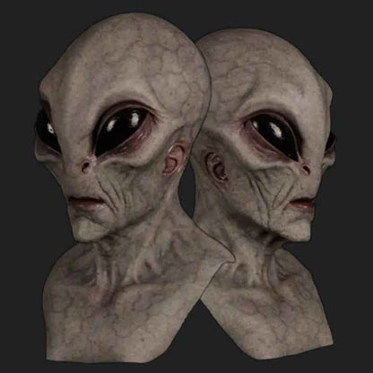 👽 MASCHERA ALIENO UFO TESCHIO HALLOWEEN COSPLAY IN SILICA GEL