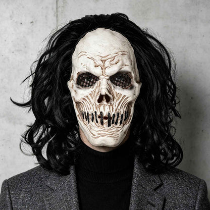 🔥Maschera Teschio Nero Lattice Horror Halloween Carnevale Cosplay