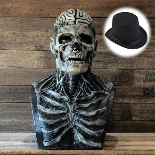 💀 Maschera Teschio Horror in Lattice con Cervello a Vista – Halloween & Cosplay