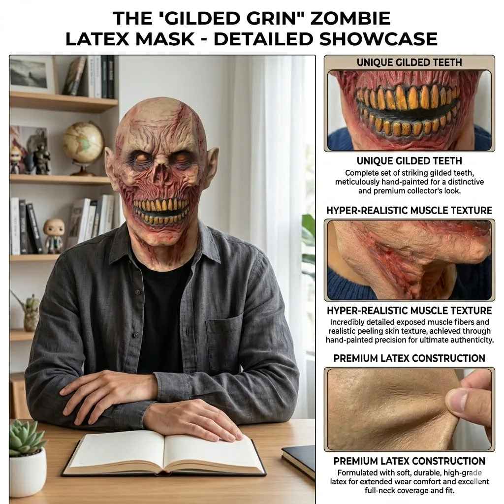 🧛Terrificante Maschera Mostro Horror Realistica in Lattice