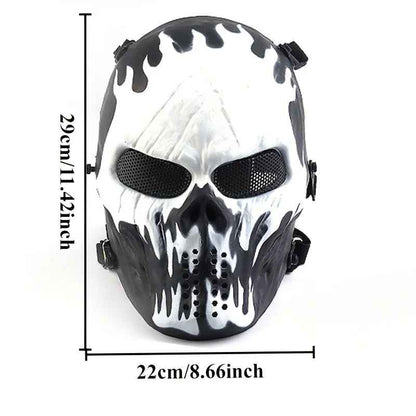 ⚔️ Maschera da Guerriero Teschio in Metallo – Cosplay, Feste Horror