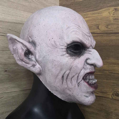 🧛‍♂️ Maschera Nosferatu Vampiro Grigio in Lattice – Halloween,Horror Party