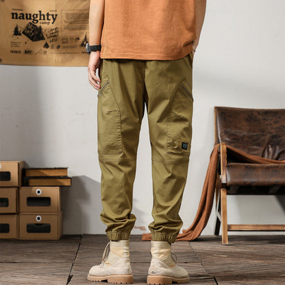 Men's New American Retro Overalls Hong Kong Style Trendy Brand Leisure Tappered Harem Pants
