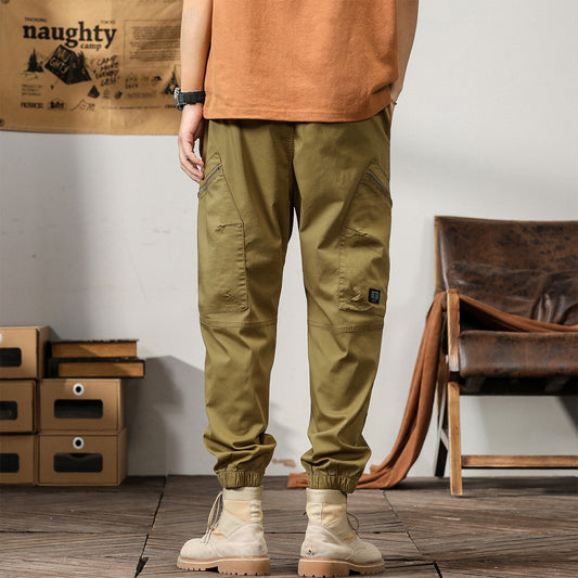 Men's New American Retro Overalls Hong Kong Style Trendy Brand Leisure Tappered Harem Pants