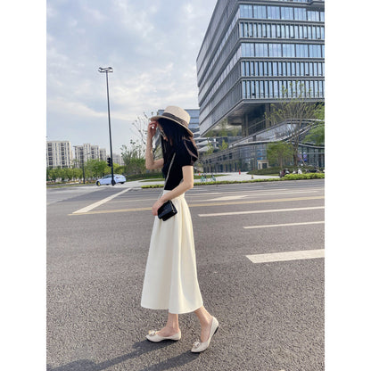 Women's Mid-length Skirt High Waist Pleated Skirt