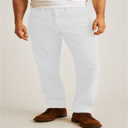 Corduroy Solid Color Loose Casual Straight Trousers