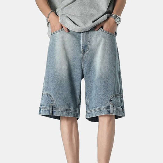 Bermuda Uomo Larghi e Dritti – Shorts Casual Blu, Comodi e alla Moda