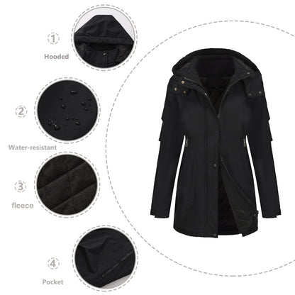 Autumn And Winter Mountaineering Women's Casual Shell Jacket Parka