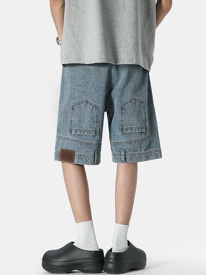 Bermuda Uomo Larghi e Dritti – Shorts Casual Blu, Comodi e alla Moda