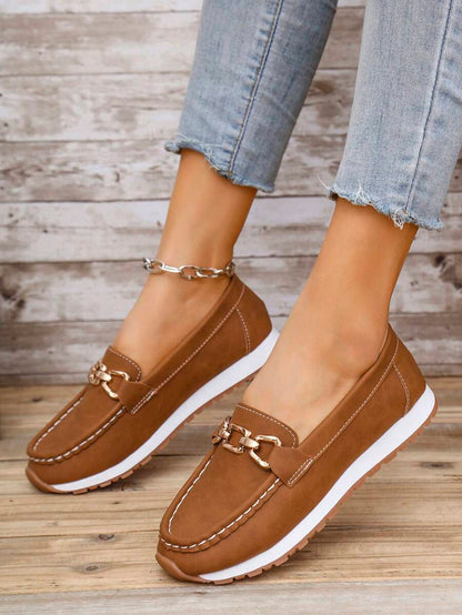 👞 Mocassini donna platform con catena, eleganti e casual