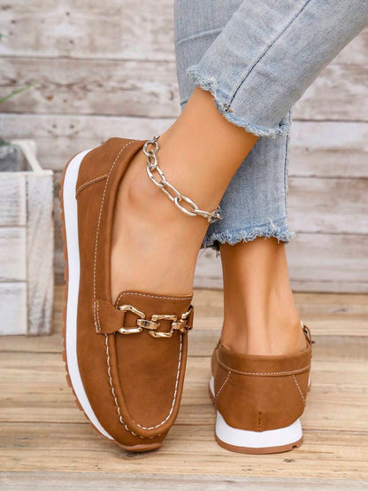 👞 Mocassini donna platform con catena, eleganti e casual