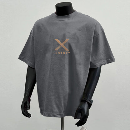 Cotton Loose Heavy Fashion Short Sleeve