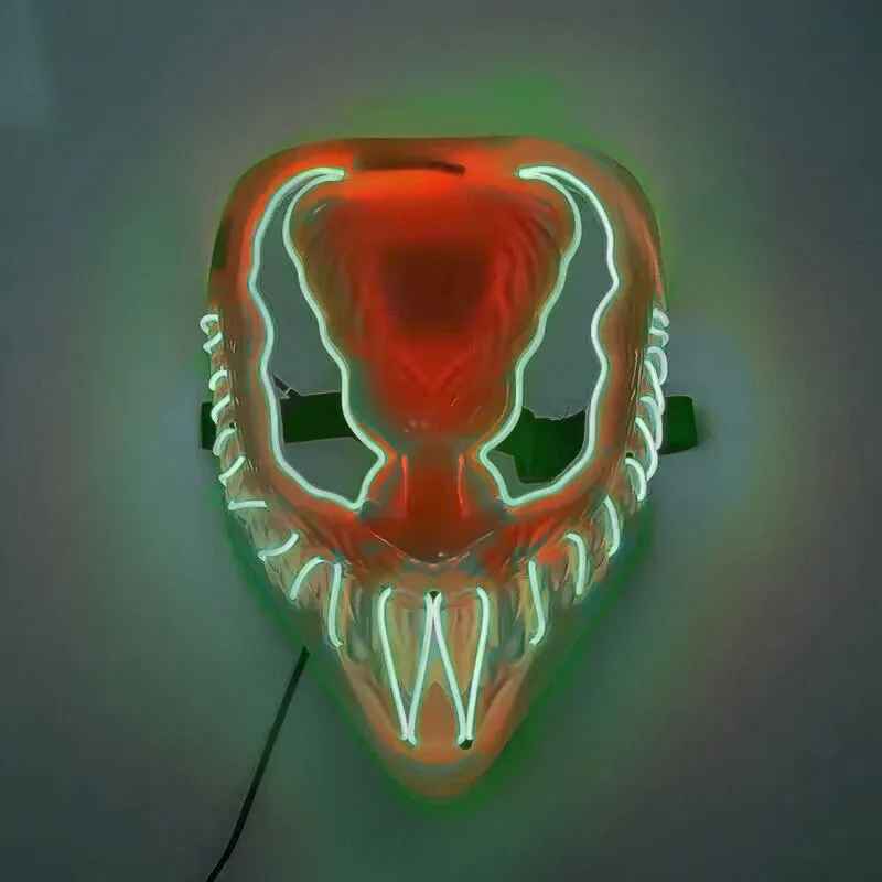 Horror Halloween GlowMasks Led luminoso Scream Venom Mask