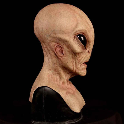👽 MASCHERA ALIENO UFO TESCHIO HALLOWEEN COSPLAY IN SILICA GEL