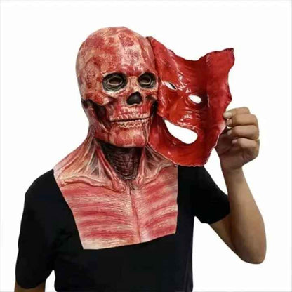Maschera di Halloween  Joker o Ghost Rider doppia maschera in lattice