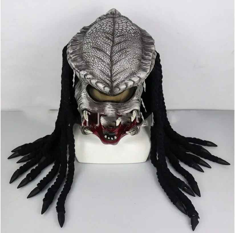 👽 Maschera 3D Predator / Alien in Lattice – Copricapo Horror per Cosplay & Halloween