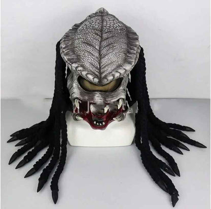 👽 Maschera 3D Predator / Alien in Lattice – Copricapo Horror per Cosplay & Halloween
