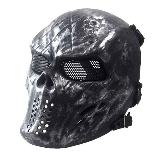 ⚔️ Maschera da Guerriero Teschio in Metallo – Cosplay, Feste Horror