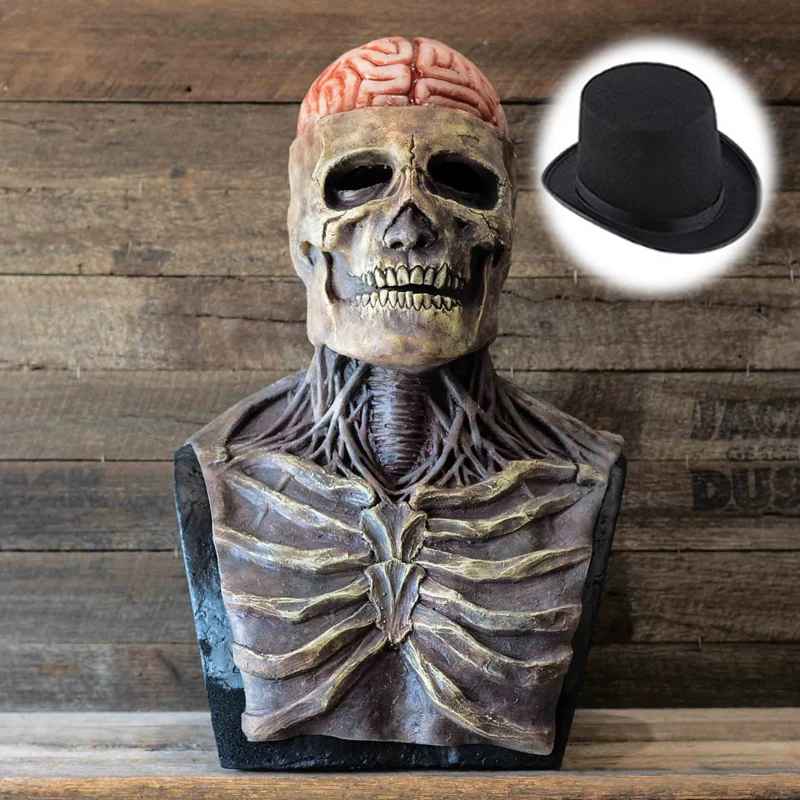 💀 Maschera Teschio Horror in Lattice con Cervello a Vista – Halloween & Cosplay