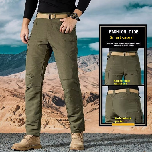 Pantaloni Uomo Outdoor Mimetici Cargo Cotone Taglie Forti 4 Colori