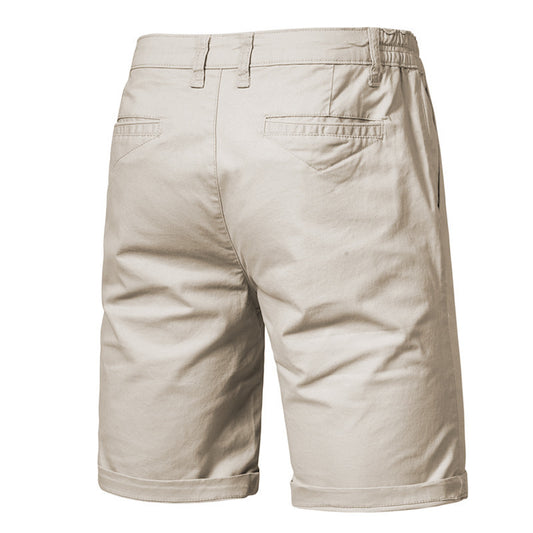 Pantaloni Uomo Slim Dritti e Corti – Taglie Forti, Tinta Unita, Stile Casual