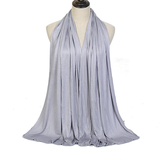 Foulard Donna Cotone Mercerizzato Tinta Unita Scialle Caldo