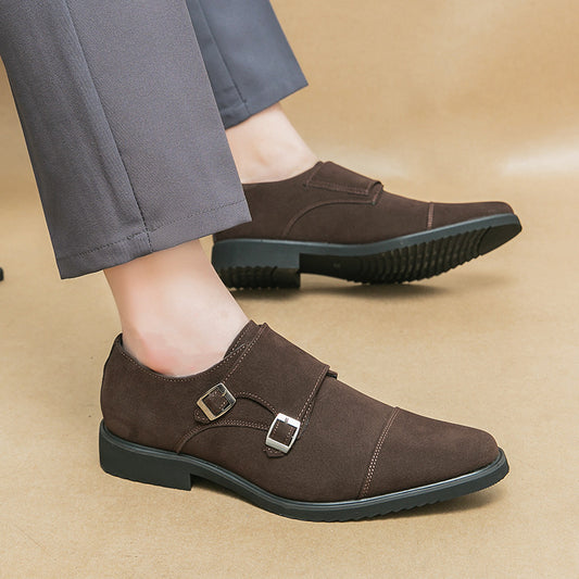 Scarpe Uomo Eleganti Business in PU Punta Appuntita Resistenti – 2 Colori N.38-46