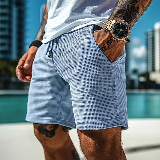 Shorts Uomo Estivi Retro in Maglia – Comodi e Elastici