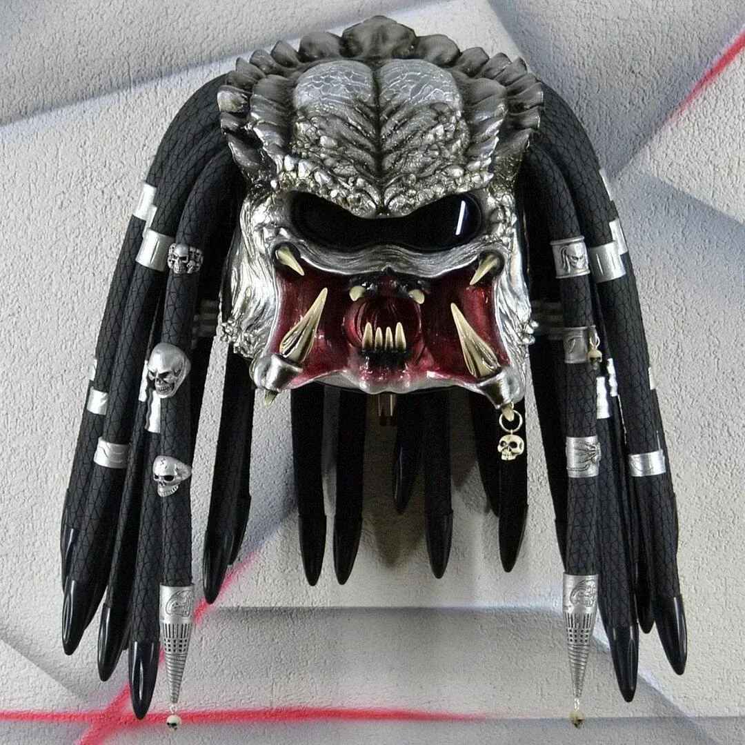 👽 Maschera 3D Predator / Alien in Lattice – Copricapo Horror per Cosplay & Halloween