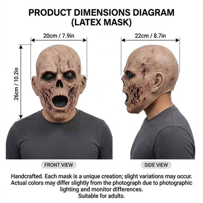 🧟♂️ Maschera Realistica da Zombie in Lattice  Full Face