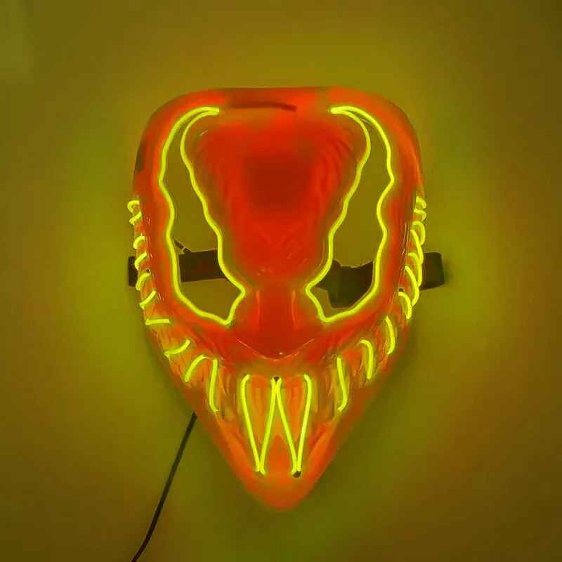 Horror Halloween GlowMasks Led luminoso Scream Venom Mask